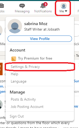 privacy setting on linkedin

