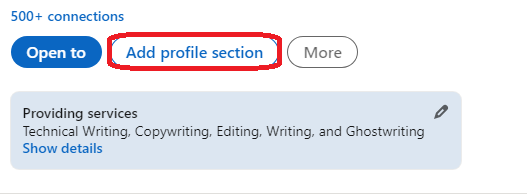 Posting Resume on LinkedIn Profile and adding profile section