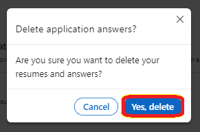 Delete your resume on LinkedIn 