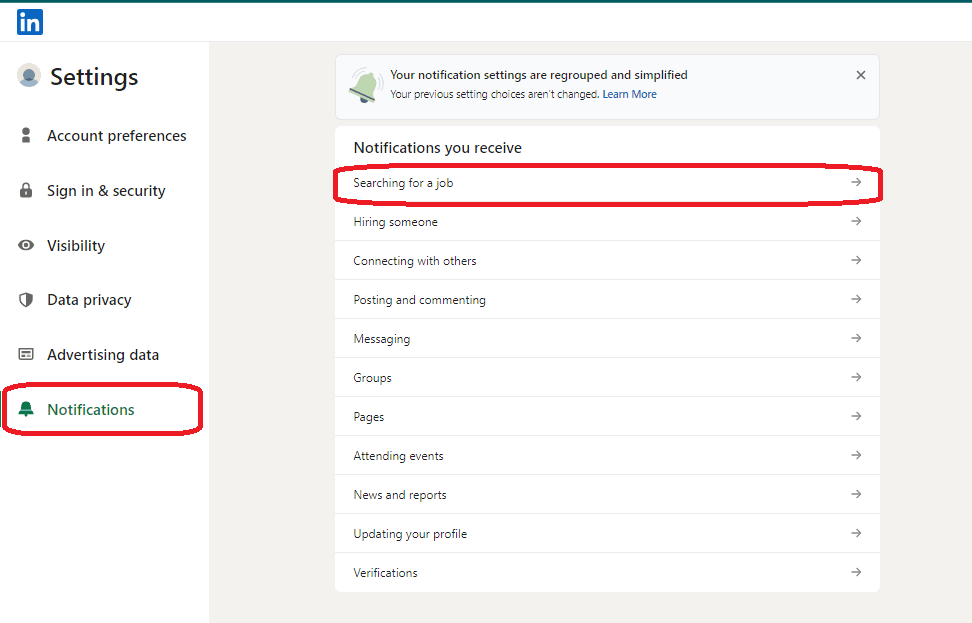LinkedIn notification settings and how to change notification settings on LinkedIn