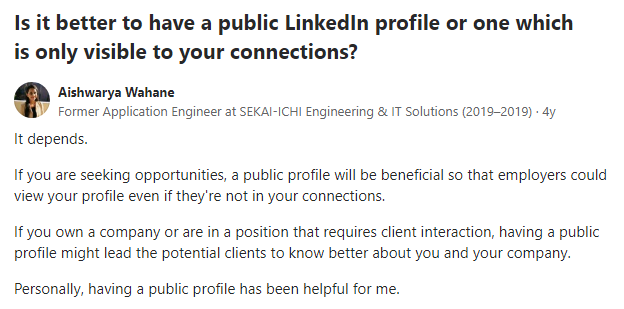 linkedin hide experience

