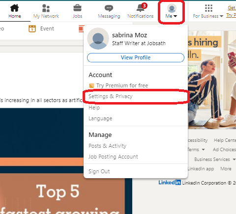 change your linkedin email address