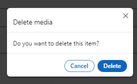delete media from linkedin