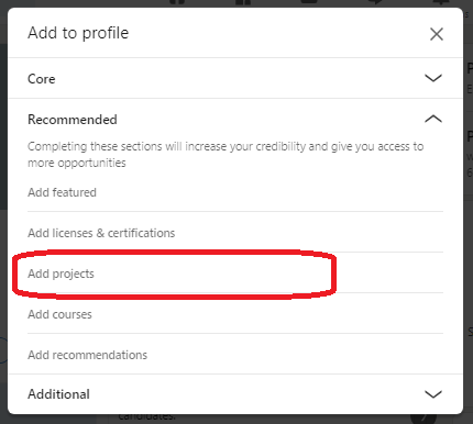 how to add projects on LinkedIn and where to add projects in LinkedIn

