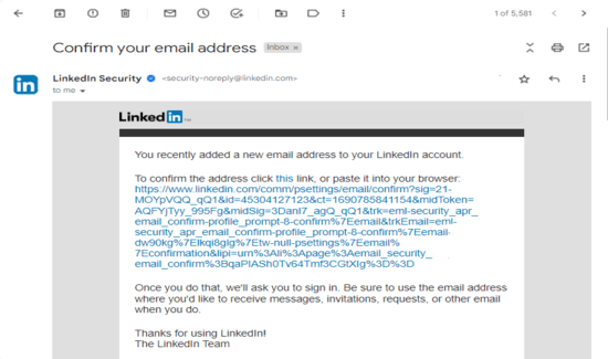 how to get email address from linkedin profile