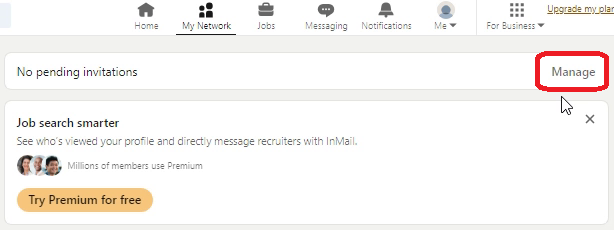 how to see LinkedIn pending connections